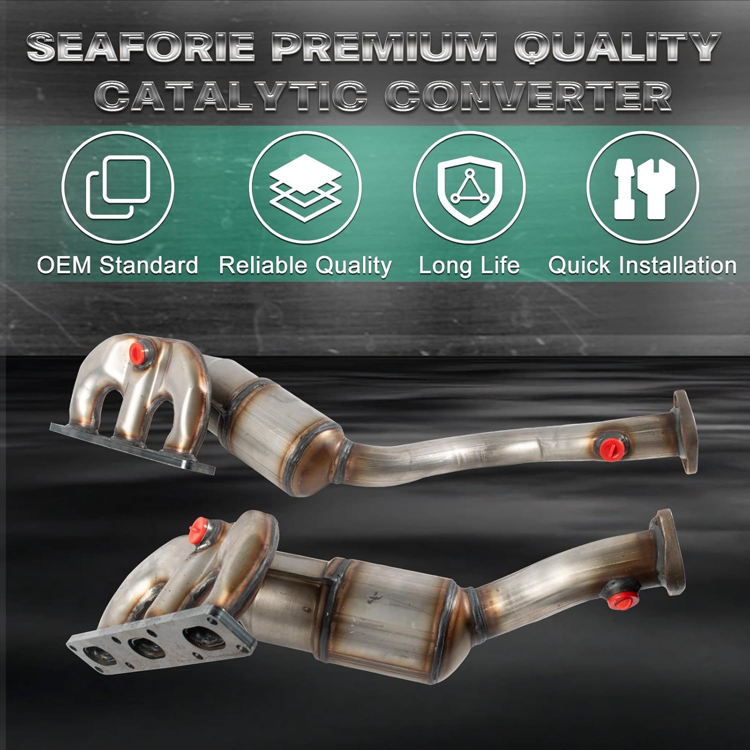 Exhaust Manifold Catalytic Converter for BMW X5 3.0L 2001–2006, 525i 2.5L 2001–2003 | Front & Rear | EPA Compliant High Flow | Replaces 18118, 18119