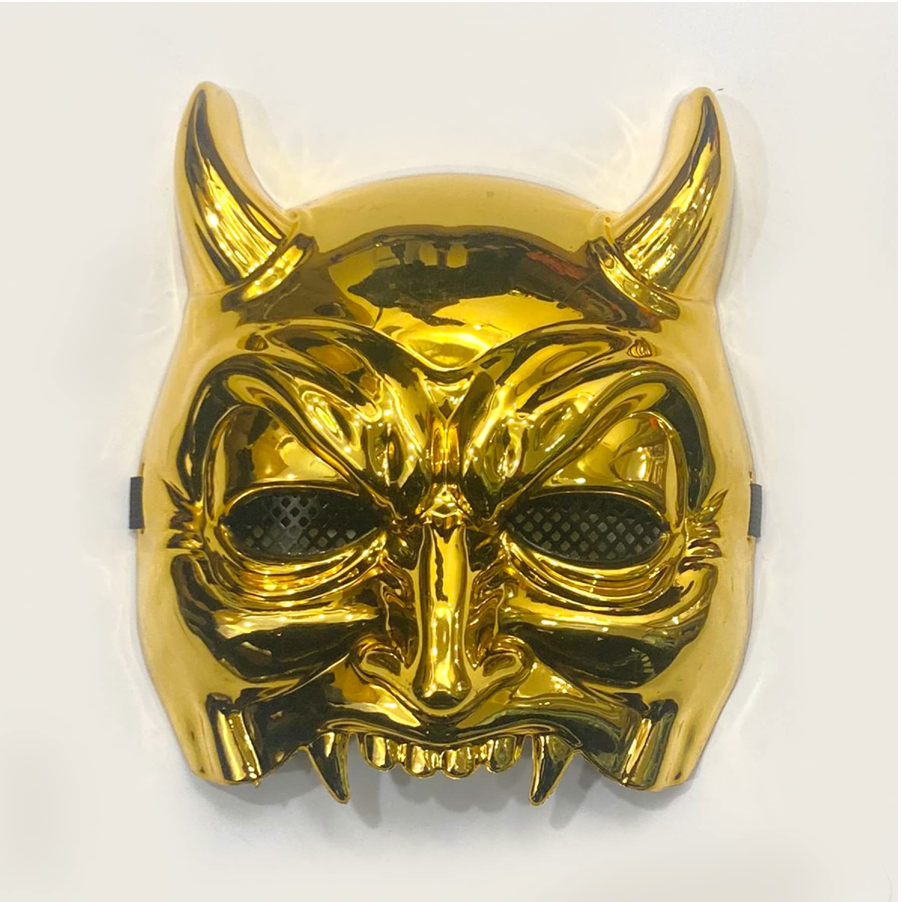 Wanna Party Broken Jaw Ghost Mask Golden with Horn, Devil Face Mask with Golden Horn, Halloween Costume Party Accessories (B0BL7FLT2W) Amazon Price History, Amazon Price Tracker