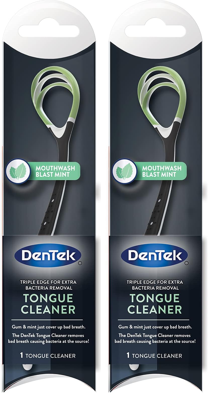 DenTekTongue Cleaner, Fresh Mint, Removes Bad Breath, 2 Pack
