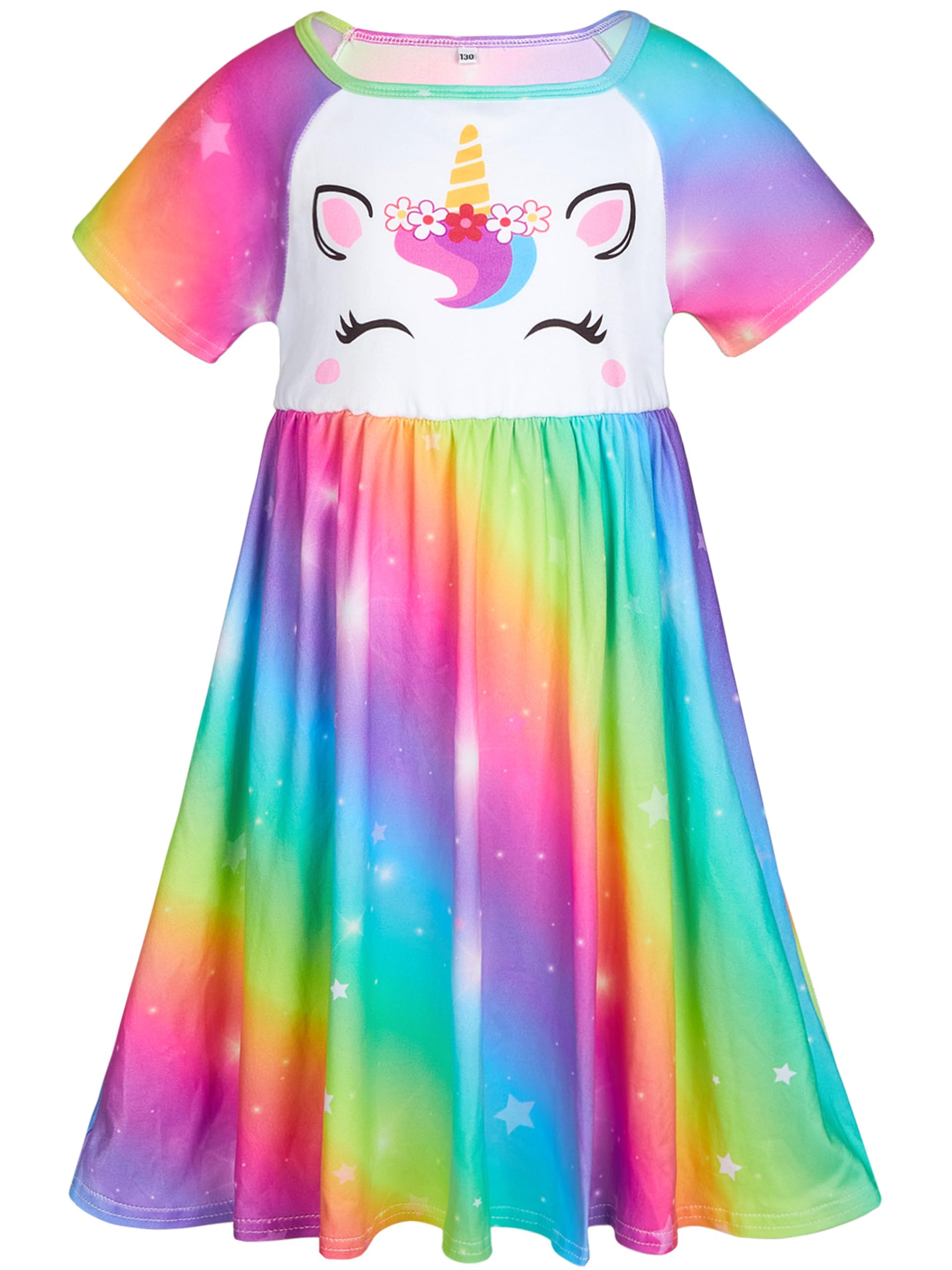 ICOSY Girls Nightgowns Unicorn Dress Pajamas for Kids Toddler Princess Nightgown Dress Unicorn Clothes for Girls