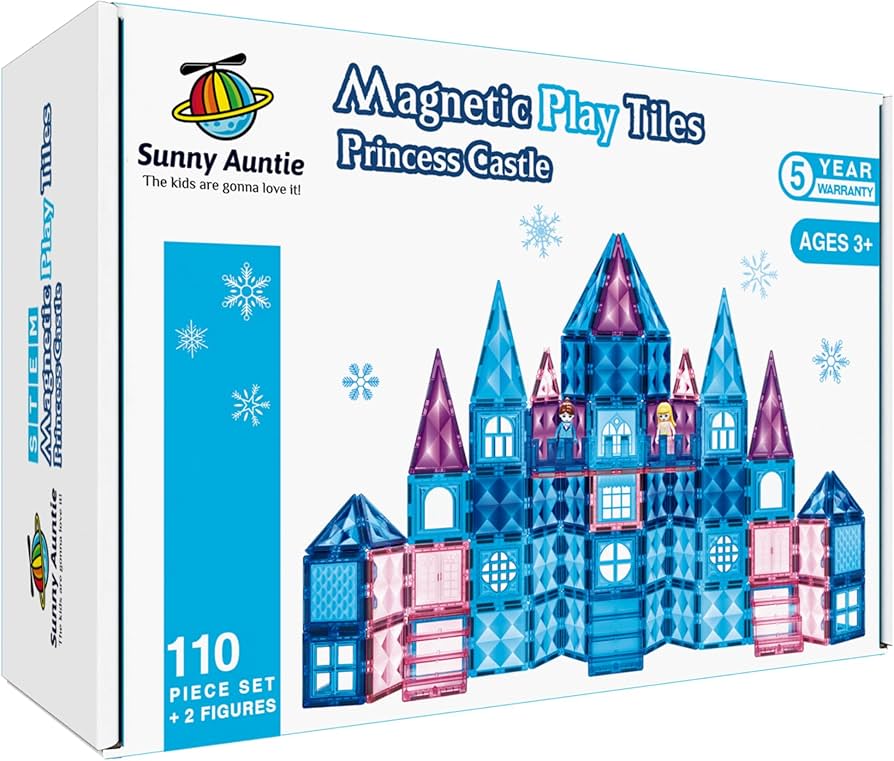 Amazon.com: Princess Castle Magnetic Tiles 110 PCS, Zippered