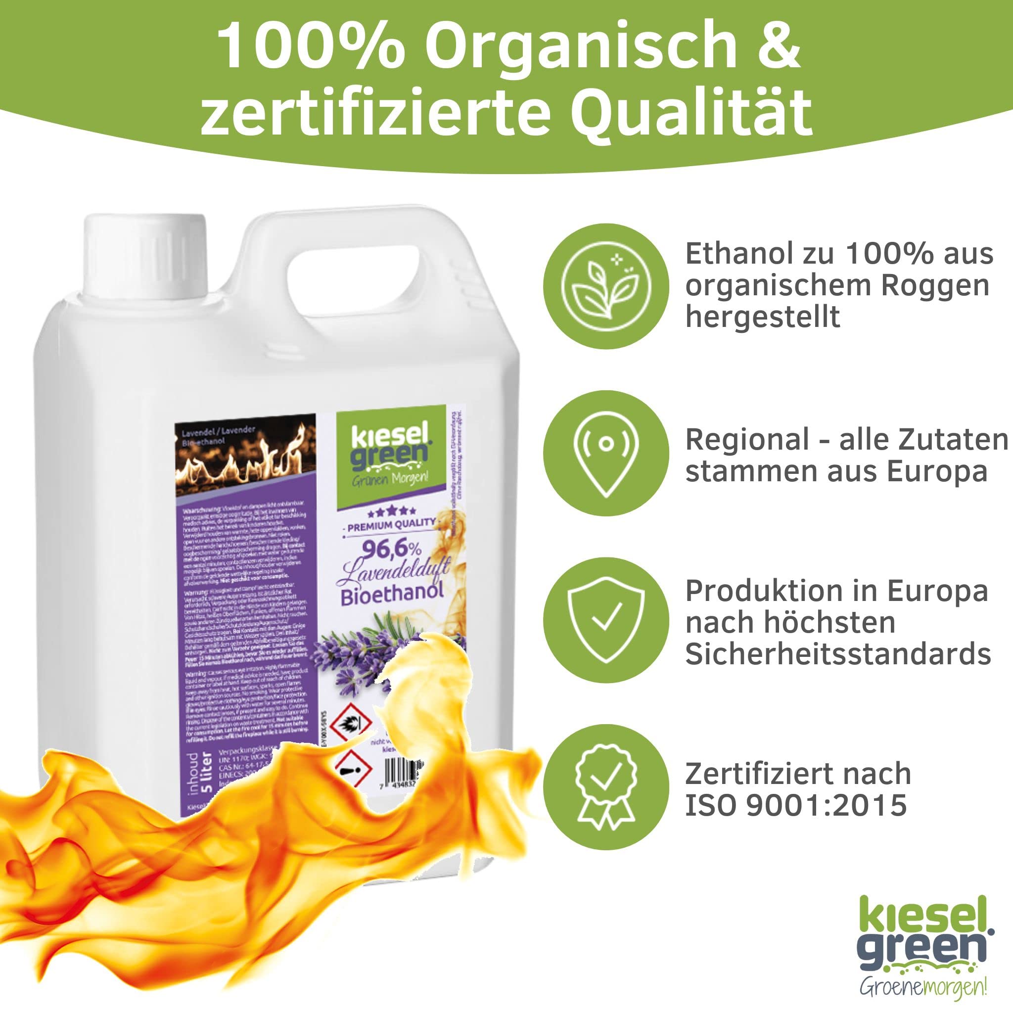 Bioetanol 10 litros con Fragancia para Chimenea de Etanol, Muchas Variedades – Bioalcohol como Fragancia de Ambiente – Estufas de Bioetanol, Biochimenea Etanol, Ethanol