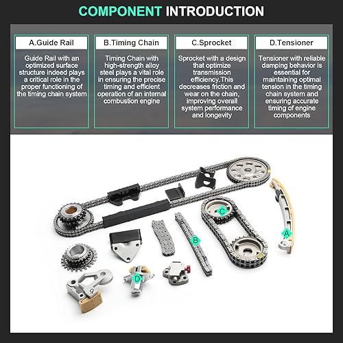 Miniatura 3 de Kit de cadena de distribución para Chevrolet Tracker 2001-2004, 1999, 2000, 2001, 2002, 2003, 2004, 2005, 2006, para Suzuki Grand Vitara, 2004 para