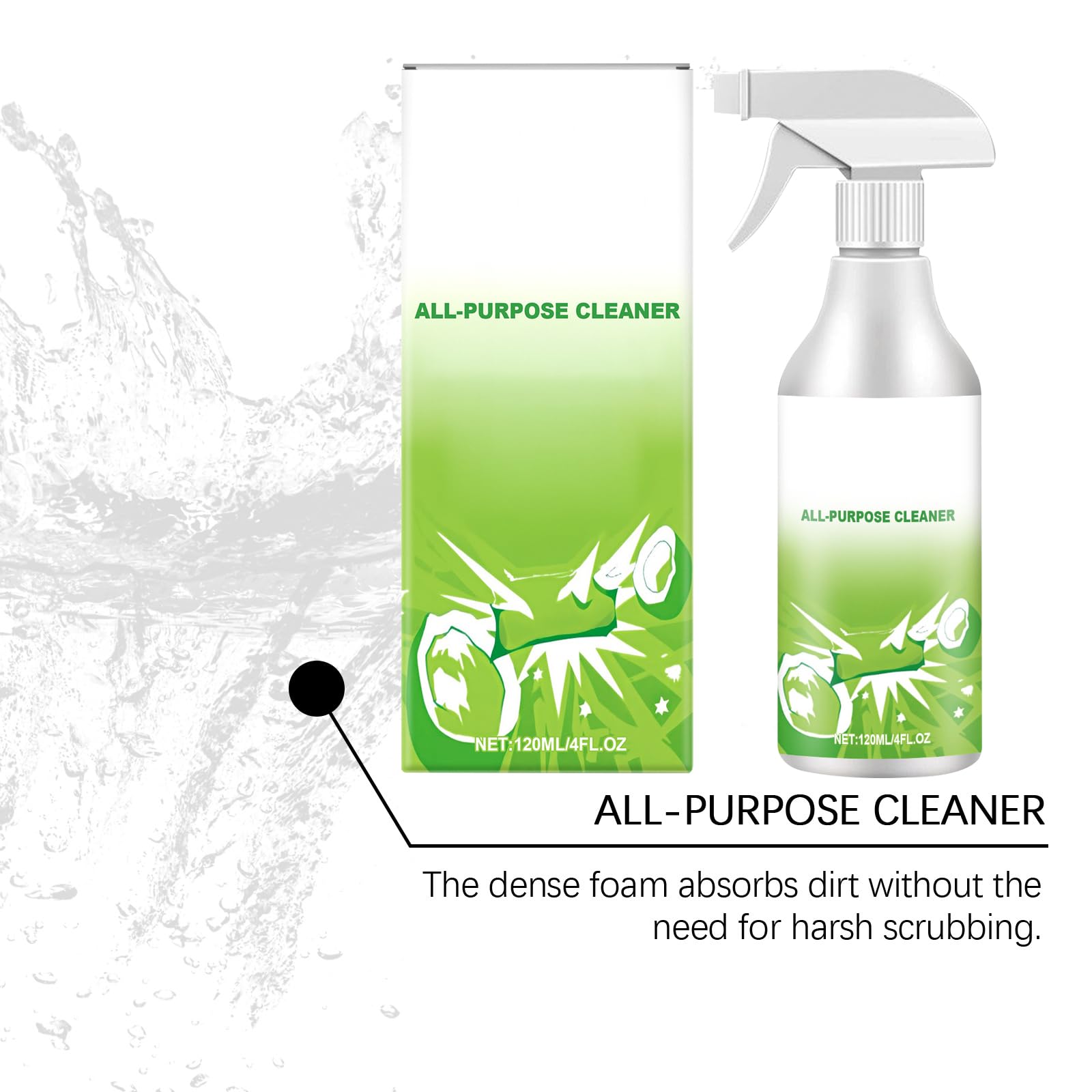 Mehrzweck-Reinigungsspray, Geeignet Für Bad Und Küche, Kraftvolles Reinigungsspray Für Verschiedene Oberflächen, Entfernt Seifenreste, Schmutz Und Wasserflecken Fliesen, Waschbecken Armaturen (5pcs)