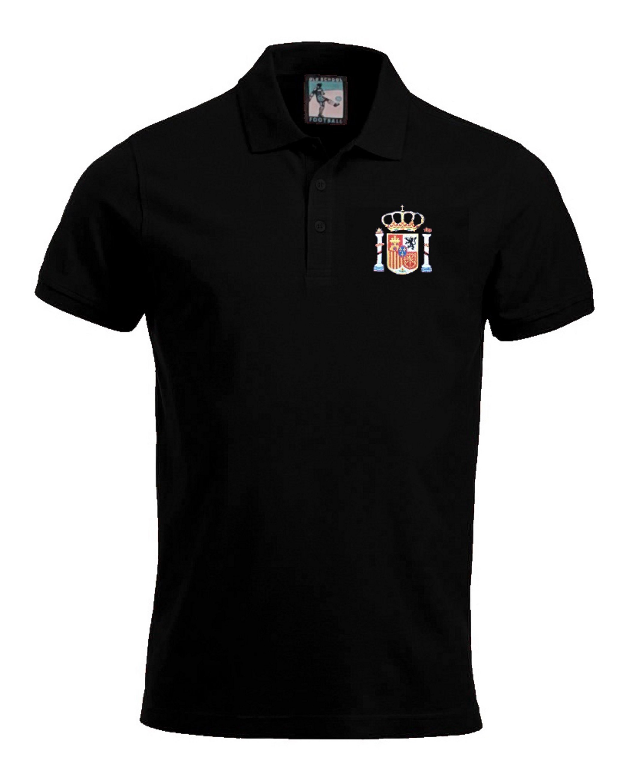 Spain Retro Football Polo Embroidered Logo