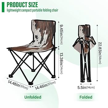 Amazon.com: Nesatuwa Cow Print Camping Chairs Lightweight
