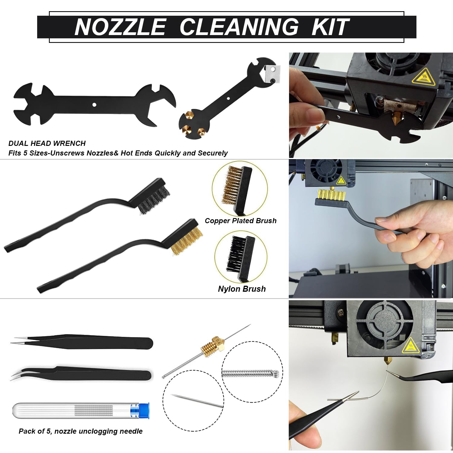 3D Printer Tool Kit - 124 Pcs for Makers -19