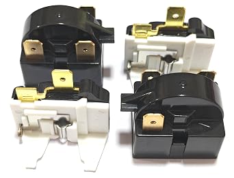 QP-02-4.7 4.7 ohm 3Pin PTC Refrigerator Starter/Start Relay 1/2HP Overload Protector Compatible with Mini Fridges Compact Refrigerators Beverage Beer/Wine Refrigerators 2-Pack