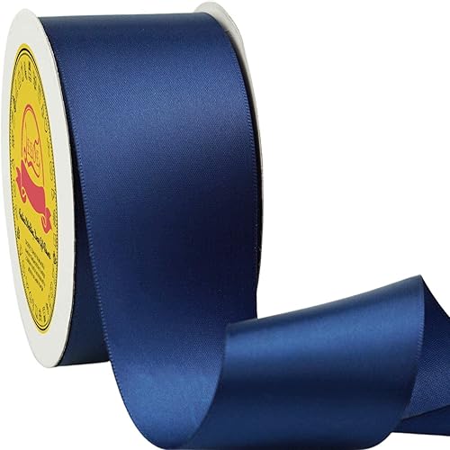 Miniatura 1146 de Cinta de satén verde esmeralda de doble cara de 1-1/2 pulgadas x 50 yardas, cinta de poliéster verde esmeralda para envolver regalos, muy adecuada