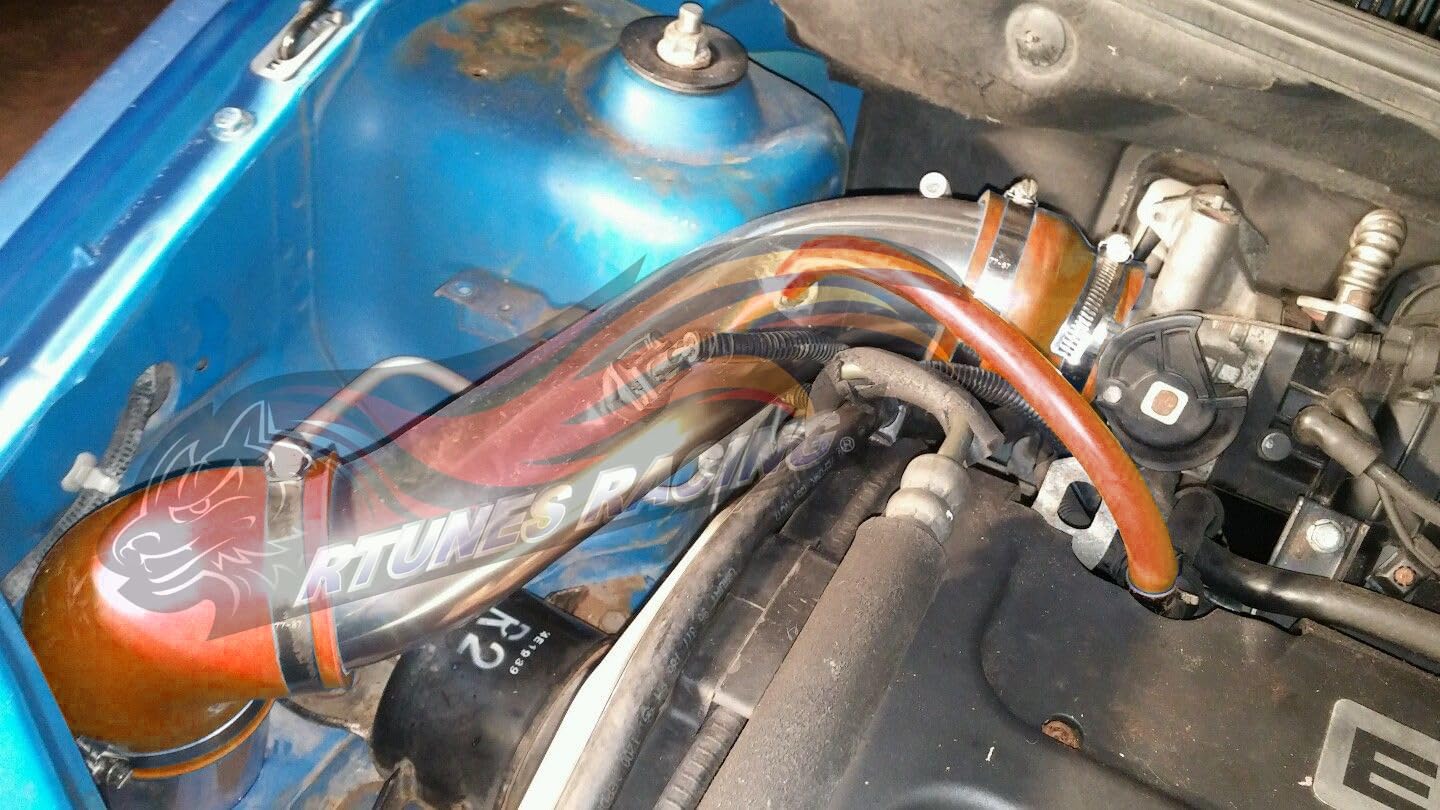 Rtunes Racing Cold Air Intake Airflow Induction Kit + Filter Combo BLUE Compatible For 04-08 Chevy Aveo 1.6L I4