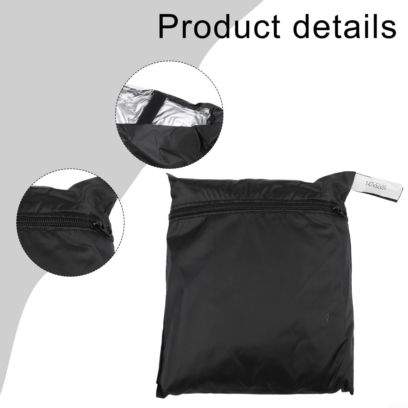 Hochwertige Abdeckung für Kaninchenstall für den Innen- und Außenbereich, bietet dauerhaften Schutz (schwarz, 147 x 52 x 86 cm)