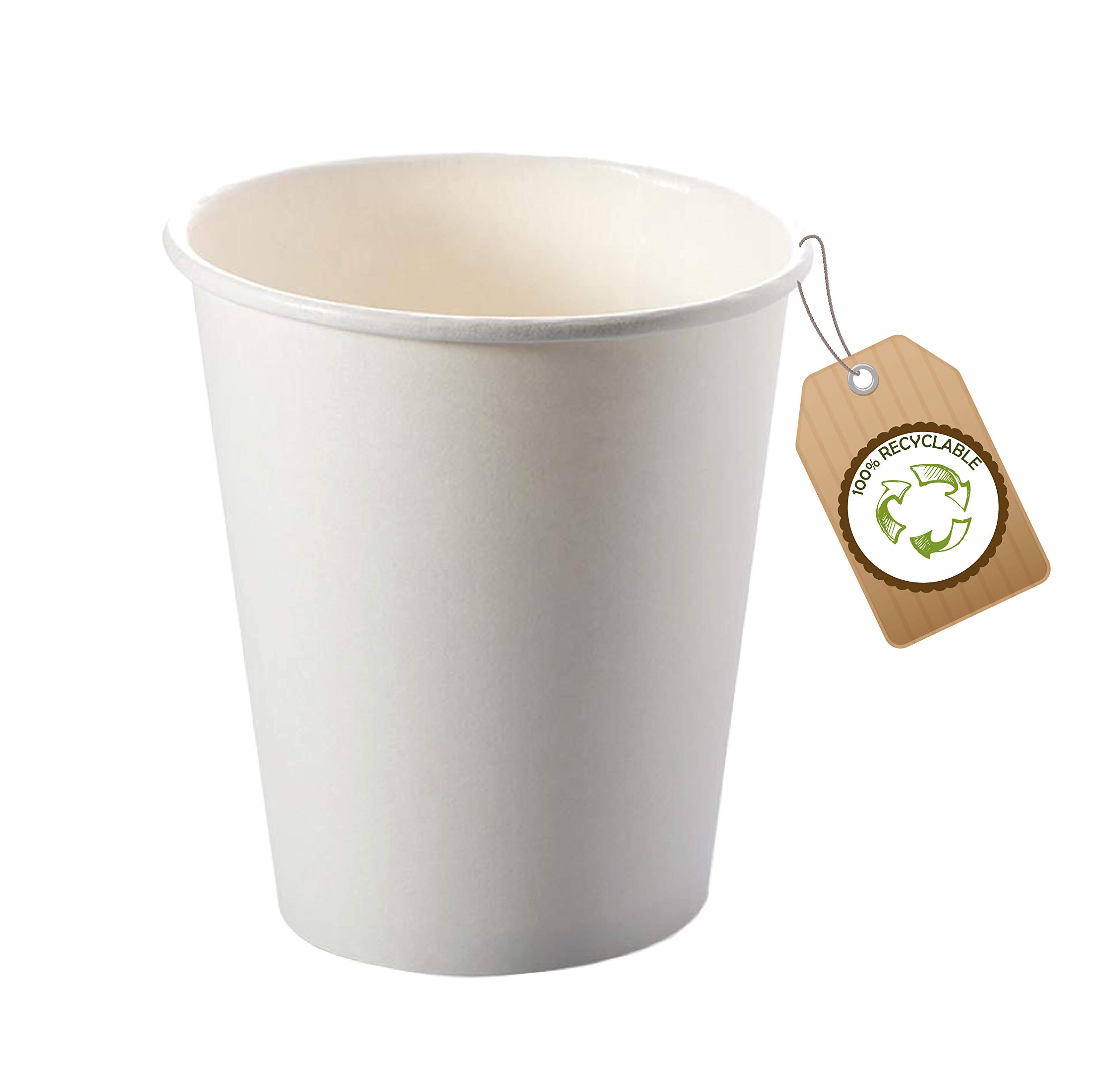 cubex professionalPaper Cups Various Sizes for Water or Hot and Cold Drinks (500 White Cups, 120 ml)