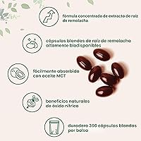 Vista 3 de Micro Ingredients Raíz de remolacha 360 cápsulas blandas con aceite MCT, altamente biodisponible, fuerza máxima, suplementos de súper remolacha