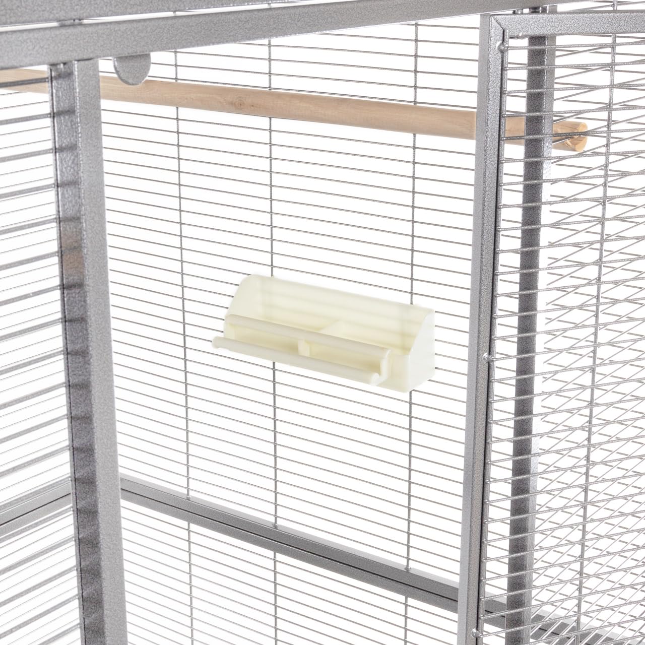 Montana Cages | Premium Voliere New Sydney I Vogelkäfig für Sittiche und kleine Papageien, inkl. 2 Näpfe, 4 Lenkrollen, AVILON Pulverbeschichtung, Platinum Edition, ca. 90 x 70 x 180cm