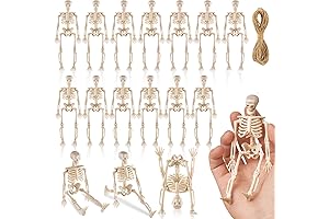 MUXIUNT 16 Pcs Halloween Mini Skeleton Figurine Decoration for Kids