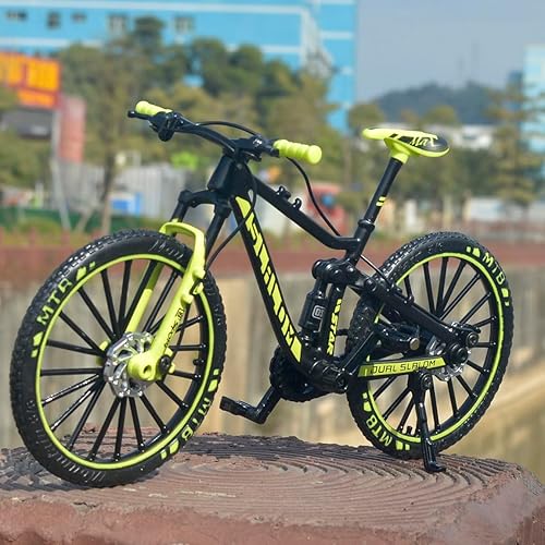 Miniatura 11 de Ailejia Adorno de bicicleta de montaña de aleación MTB, modelo de bicicleta, decoración de pastel de carreras, bicicleta DH, dedo de montaña, Negro