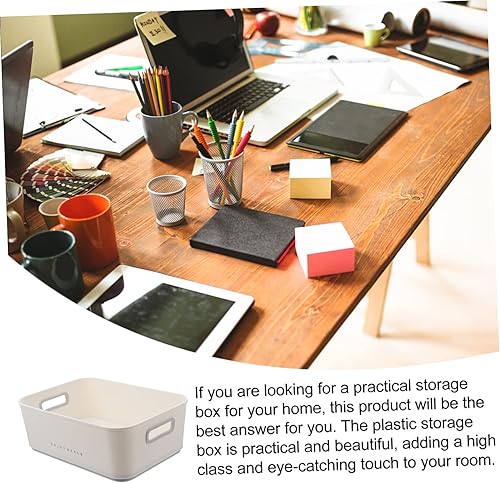 Miniatura 9 de Alipis Caja de almacenamiento de cosméticos de mimbre cesta de aseo blanco soporte de maquillaje caja de almacenamiento de escritorio para baño