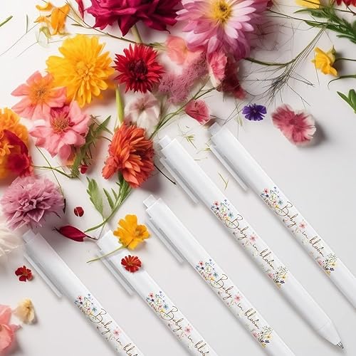 Miniatura 6 de Ireer 36 bolígrafos retráctiles de tinta de gel para baby shower para invitados, juegos a granel, para niños o niñas, bolígrafos de gel retráctiles,