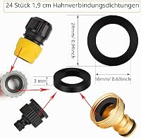 Set de 72 de garnituri de etanșare și inele O Outus, conținând 24 bucăți de 1/2 inch, 24 bucăți de 3/4 inch și 24 bucăți inele O pentru furtun de duș 4