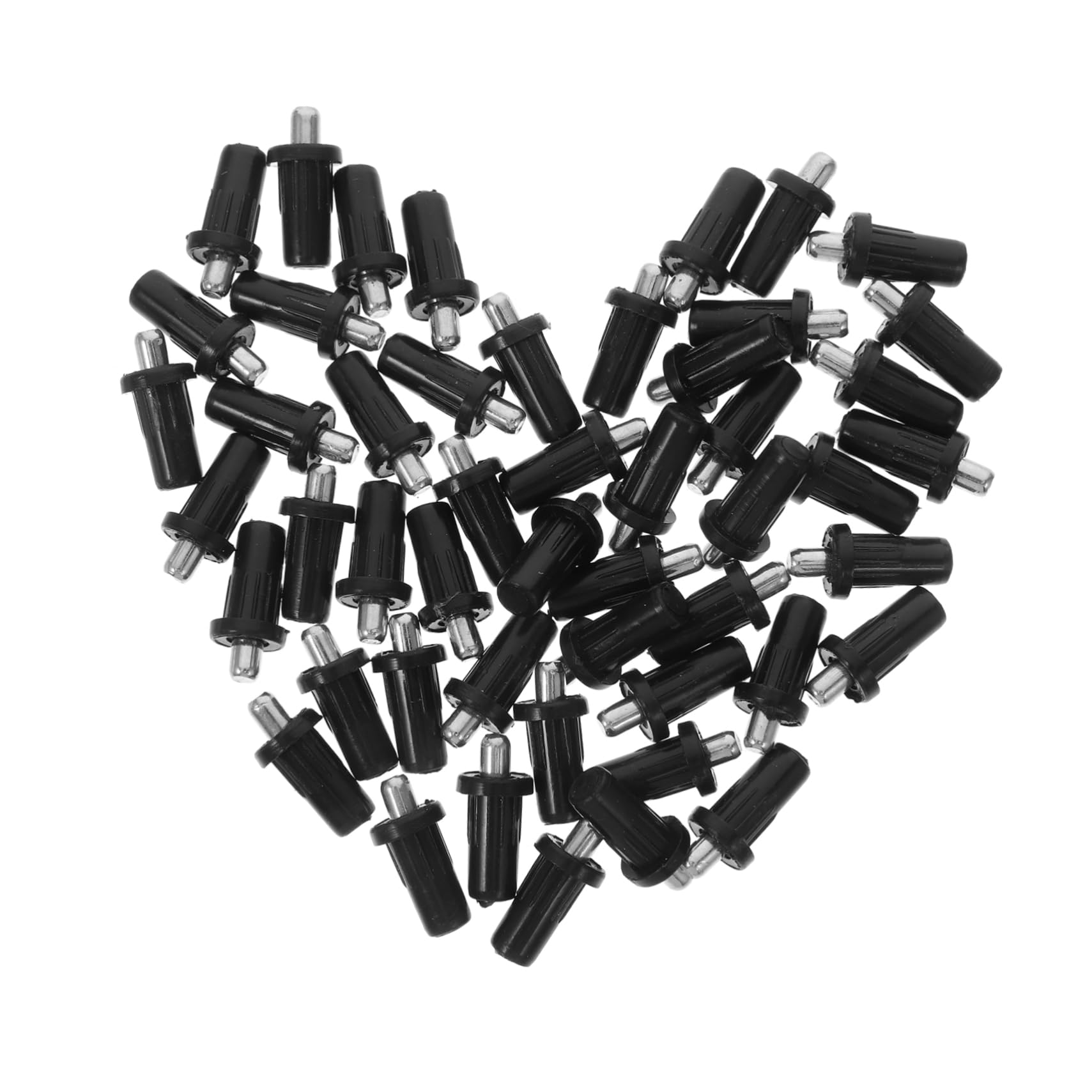 STOBAZA 50pcs Spring Loaded for Cabinet Door Hinges Repair Kit for Pivotal Hinges Black Plastic Iron Spring Pin Shafts