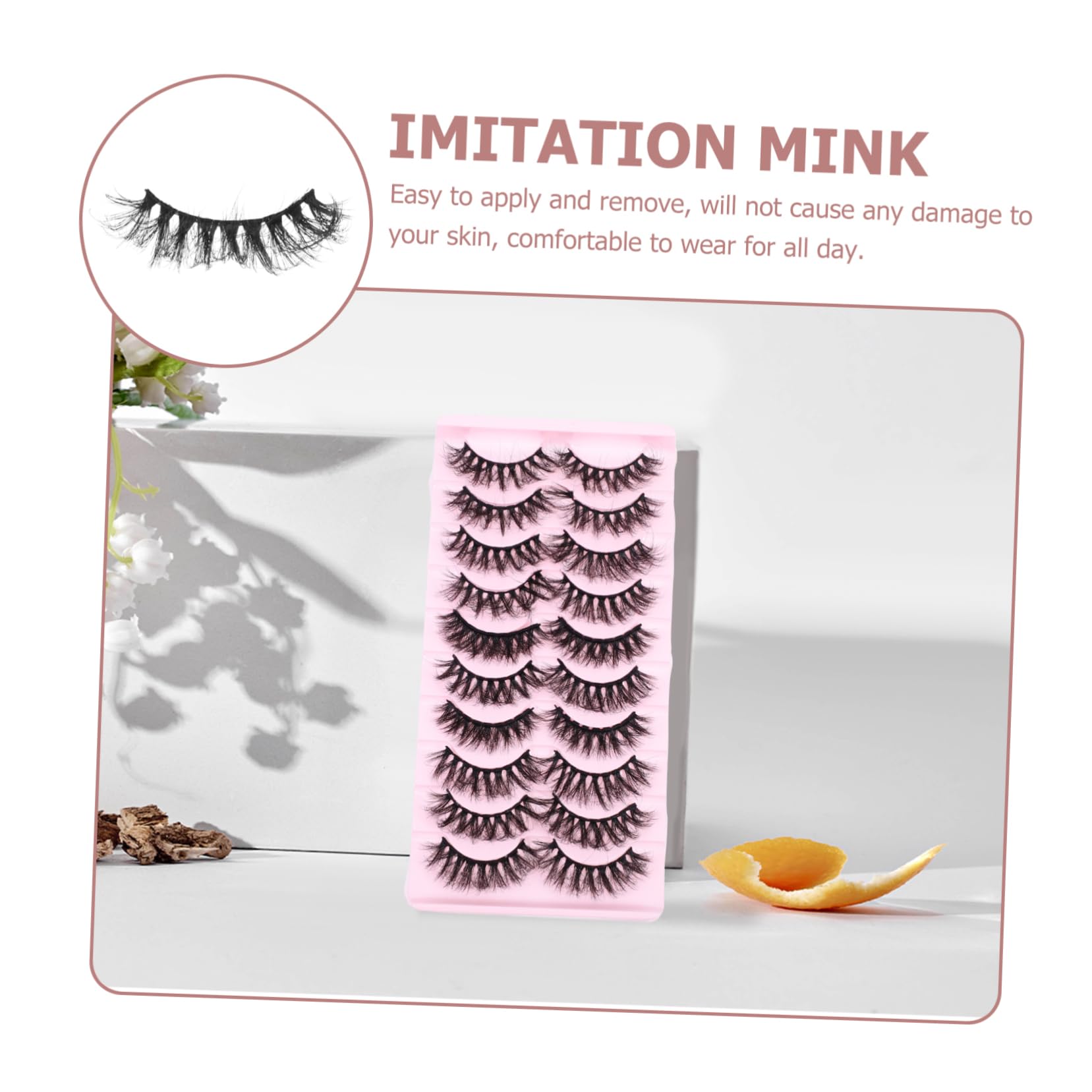 Healeved 50paia of Natural Look Fake Eyelash Extensions for Women Comfortable Easy to Use Wispy Design for Stunning Eye Makeup