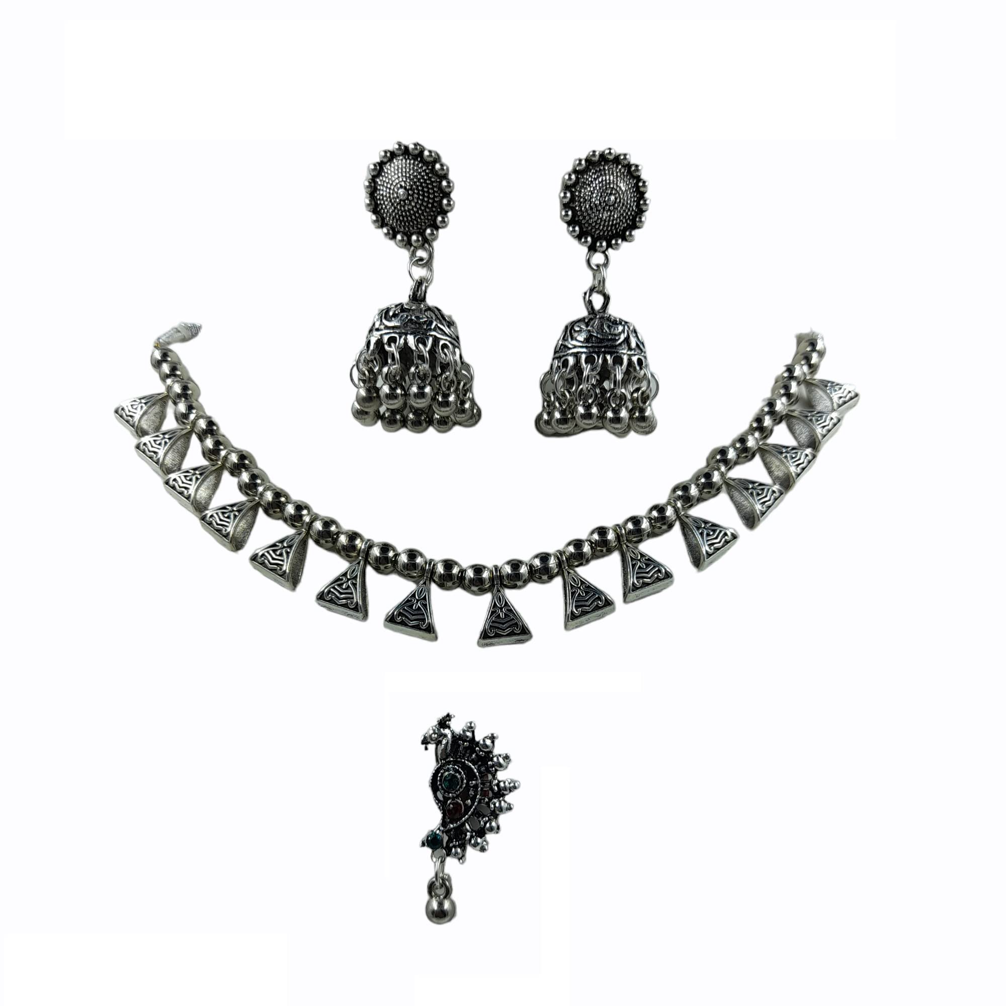See full amazon price history chart for Swaroop Designer Oxidised Silver Plated Choker Zumki Peacock Silver Nosepin (Nath) Combo Jewellery Set for Women Swaroop Designer Oxidised Silver Plated Choker Zumki Peacock Silver Nosepin (Nath) Combo Jewellery Set for Women (B0BFB5LJLR) Amazon Price History, Amazon Price Tracker