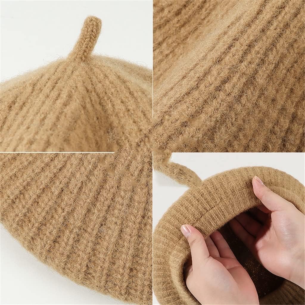 Autumn and Winter Knitted Beret Women's Korean Japanese Versatile Sen British Octagonal Hat Wool Painter's