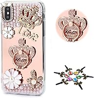 Vista 15 de STENES Bling Funda compatible con iPhone 11, elegante, diseño de cristal con lazo hecho a mano en 3D, funda protectora compatible con iPhone 11