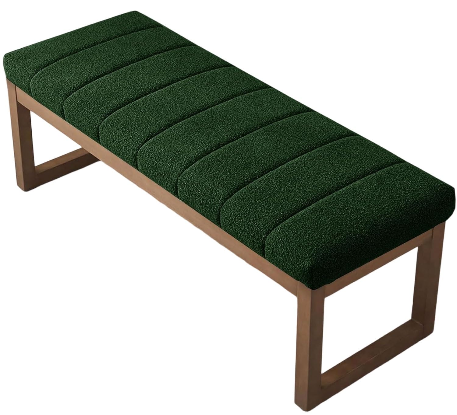 uyeoco Indoor/Outdoor Bench Cushion – 120cm/150cm/100cm/90cm x 40cm/35cm/30cm/25cm – Non-Slip Seat Pad for Bay Windows, Garden Patio, Long Chairs, Swings & Porch Furniture(Dark Green,30x50x5cm)
