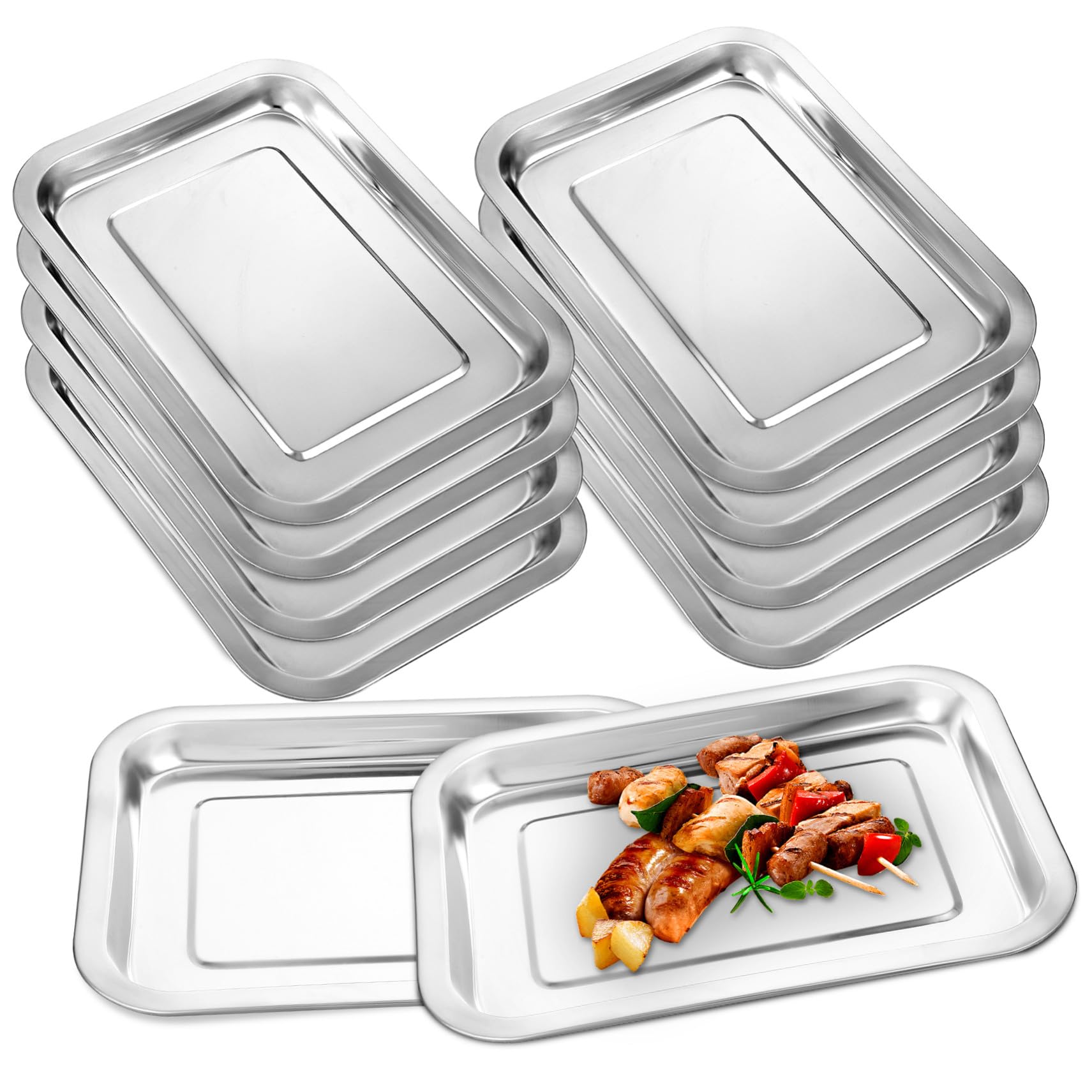 Plaques Pâtisserie Acier Inoxydable antiadhésives finie la cuisson brûlée plateaux robustes