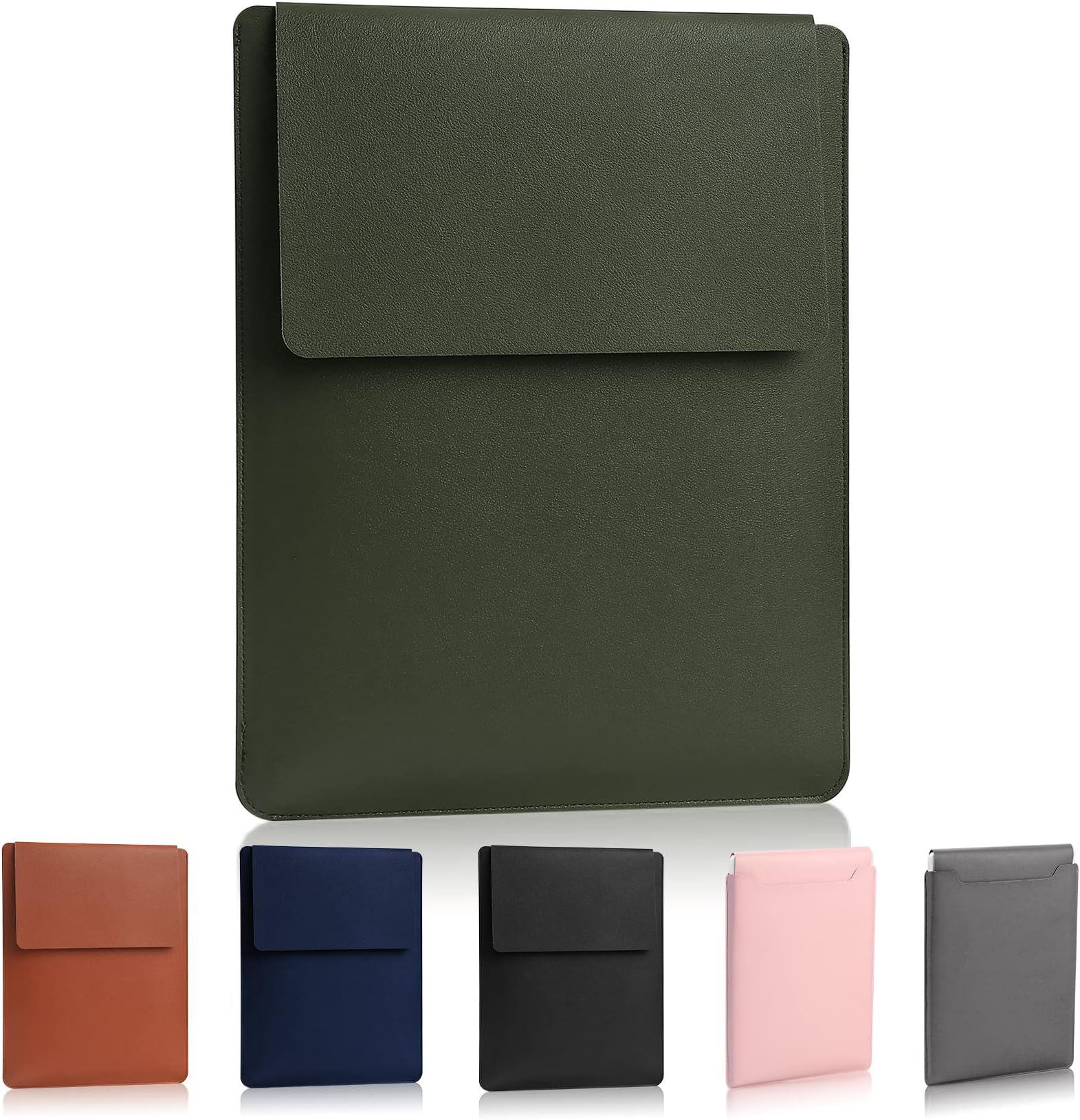 13.3-14" Laptop Sleeve, Padded Case, Thin Portable Versatile Bag Compatible With 2022 Pro 14 inch/2015 Pro 13.3 inch/2015 Air 13.3 inch (Dark Green)