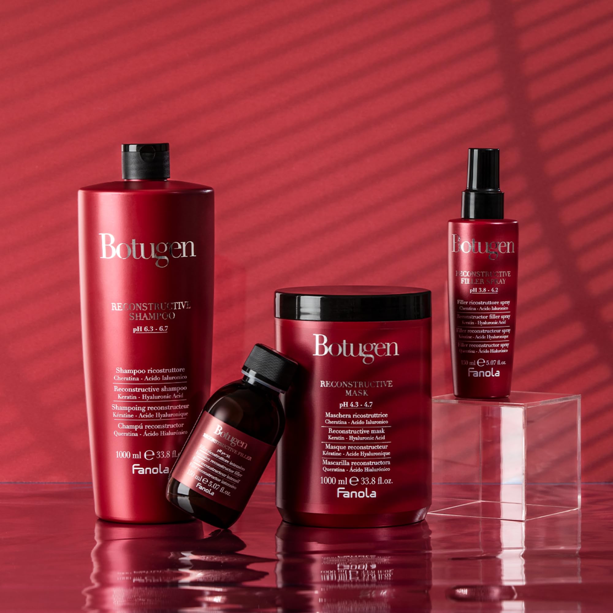 Fanola, Botugen Mask, Maschera Ricostruttrice, Con Acido Ialuronico e Cheratina, 1000 ML