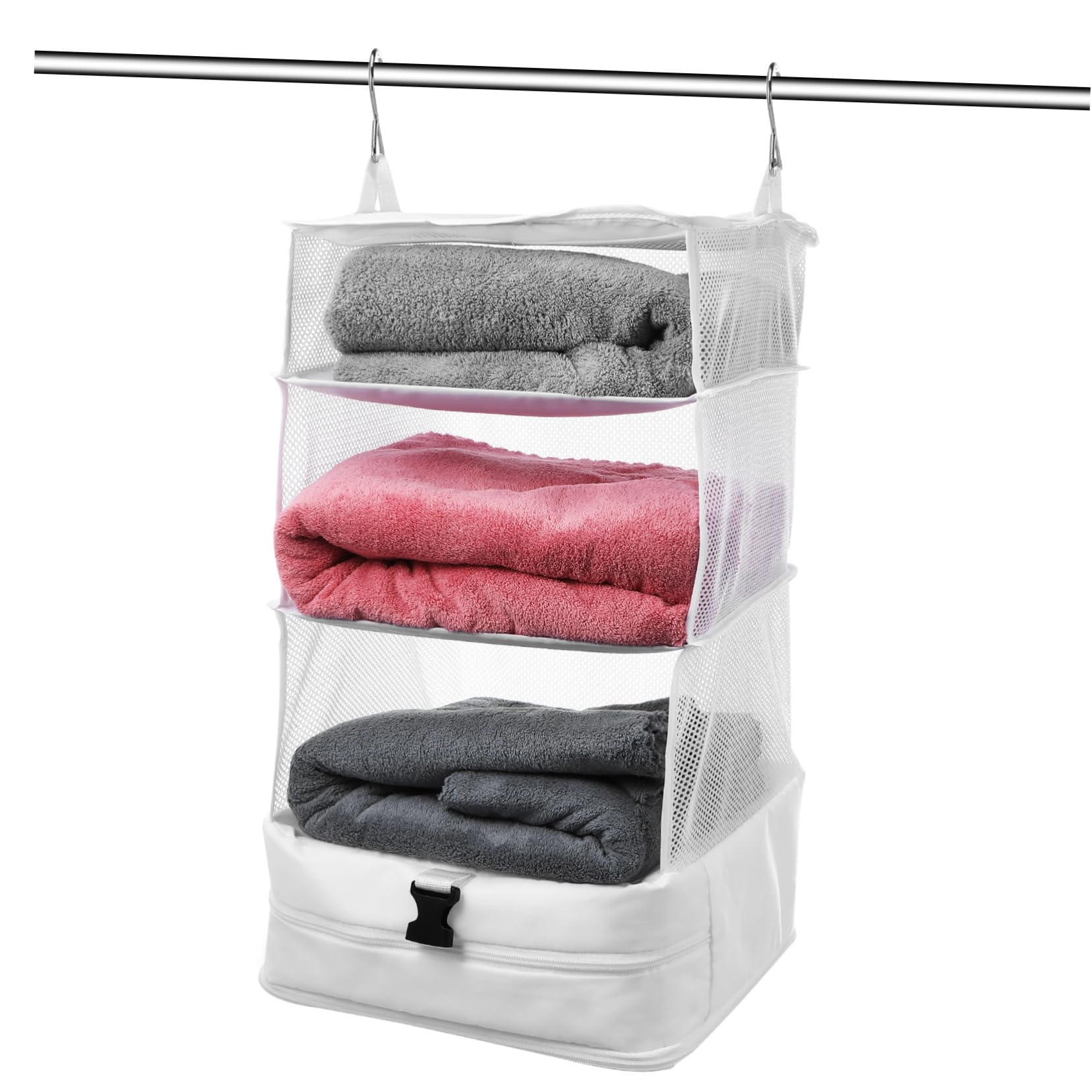VICASKY Organizer da Viaggio Appeso a 3 Livelli Oxford Bianco