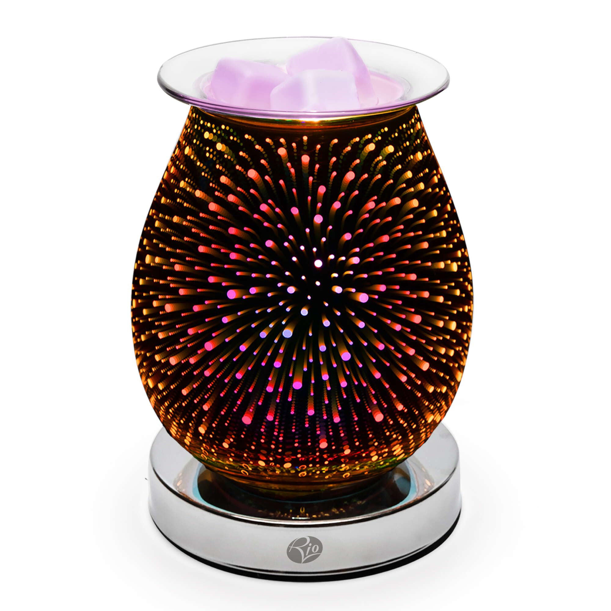 Rio Alura Wax Melt Burner & Aroma Diffuser Lamp Silver