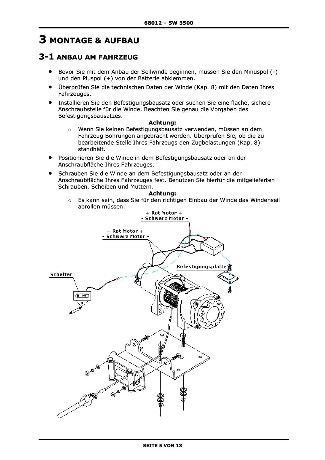 DEMA Elektrowinde 12V | Elektrische Seilwinde | Seilzug Elektroseilzug 1,6t / 3,2t Winde für Auto, Boot & mehr