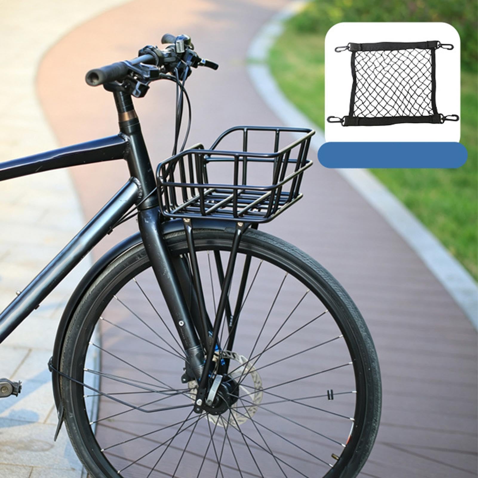 Panier Vélo Organisateur en Maille Léger et Réglable à Grande Capacité