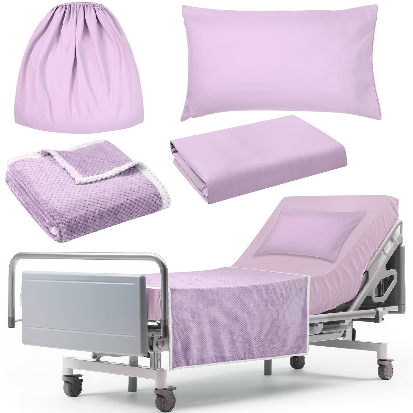 Hospital Bed Sheet Set - 8 Pcs Gray Comfort -14 Hospital Bed Sheet Set - 8 Pcs Gray Comfort -14