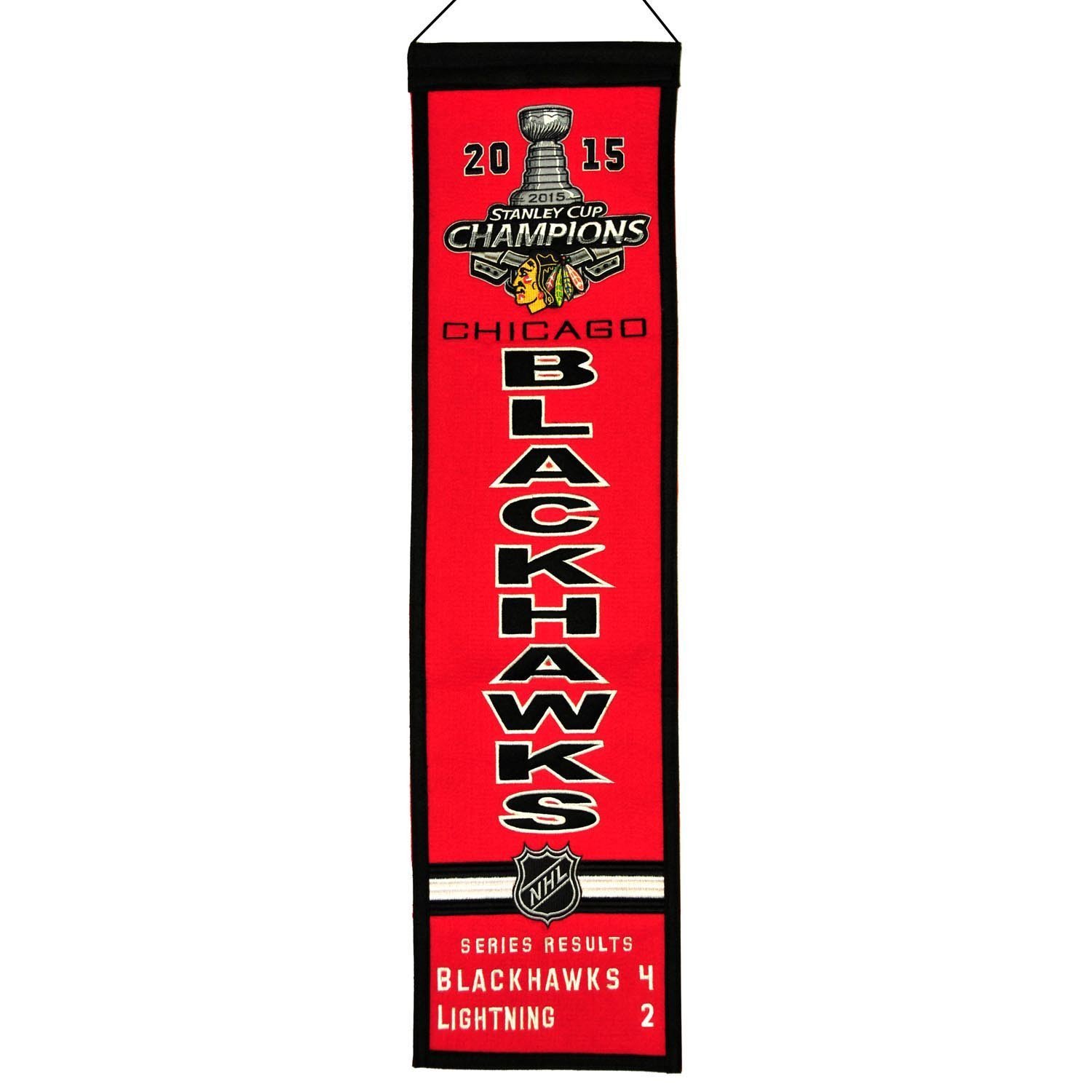 Chicago Blackhawks 2015 NHL Hockey Stanley Cup Champions Series Banner (8x32)