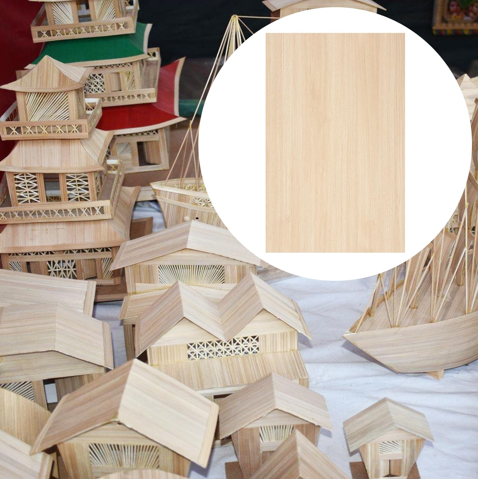 WANDGU 10 stuks knutselhouten houten plaat: multiplexbalken balsahout, platen multiplex 300 x 200 x 3 mm, balsaplaten knutselhouten platen voor laserprojecten, DIY model, ambachten, schilderijen