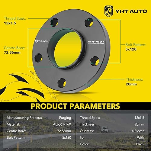 Miniatura 10 de YHTAUTO Espaciadores de rueda de 5 x 120 de 1.181 in compatibles con espaciadores de neumáticos BMW 135678M3M5M6Z3Z4Z8 Series 1974-2016 con pernos