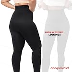 SHAPERMINT High Waisted Leggings for Women - Tummy Control Compression Leggings, Seamless No Front Seam, Petite to Plus Size