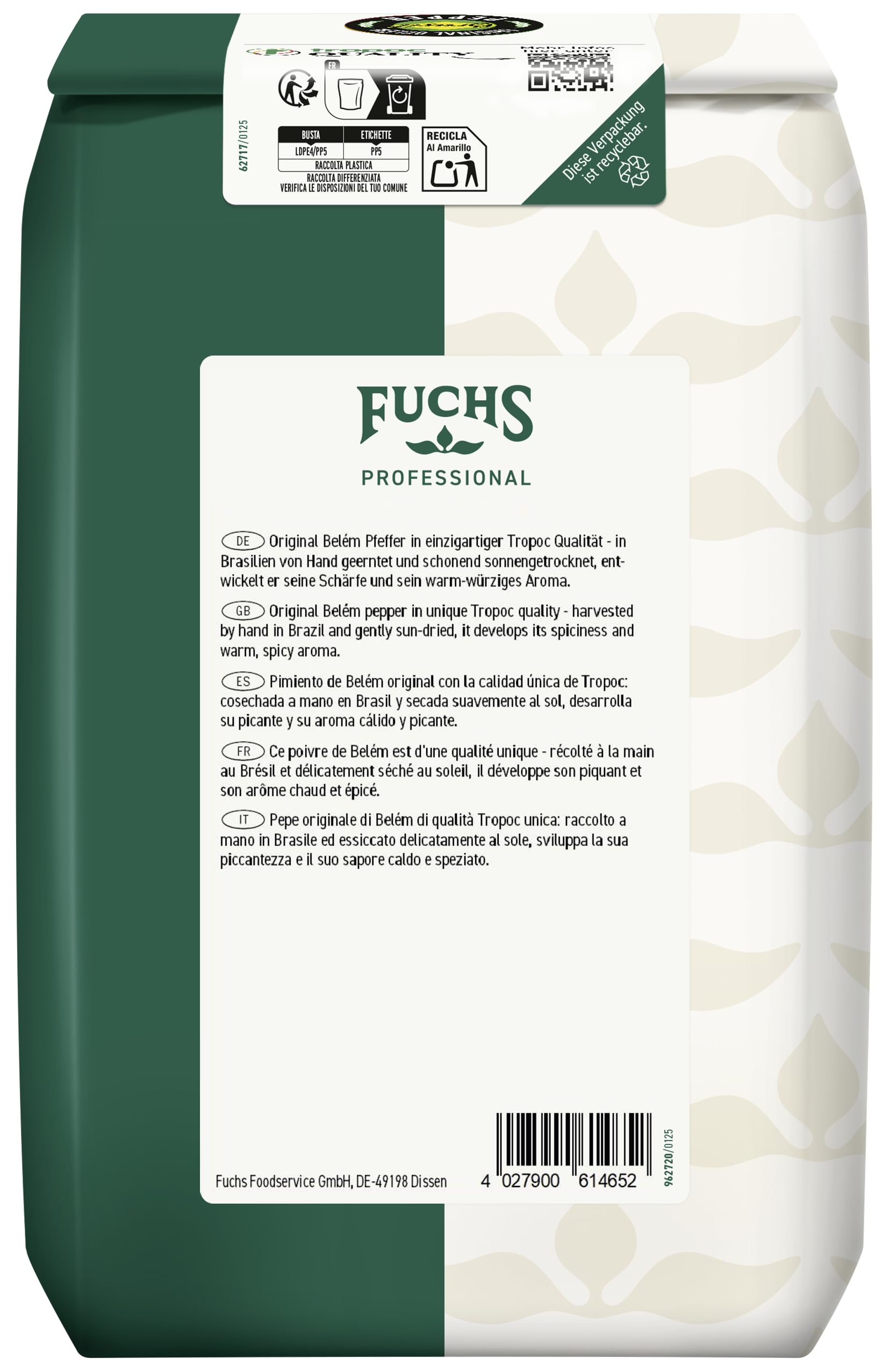 Fuchs Pfeffer schwarz ganz spezial (1 x 1 kg) | 1er Pack