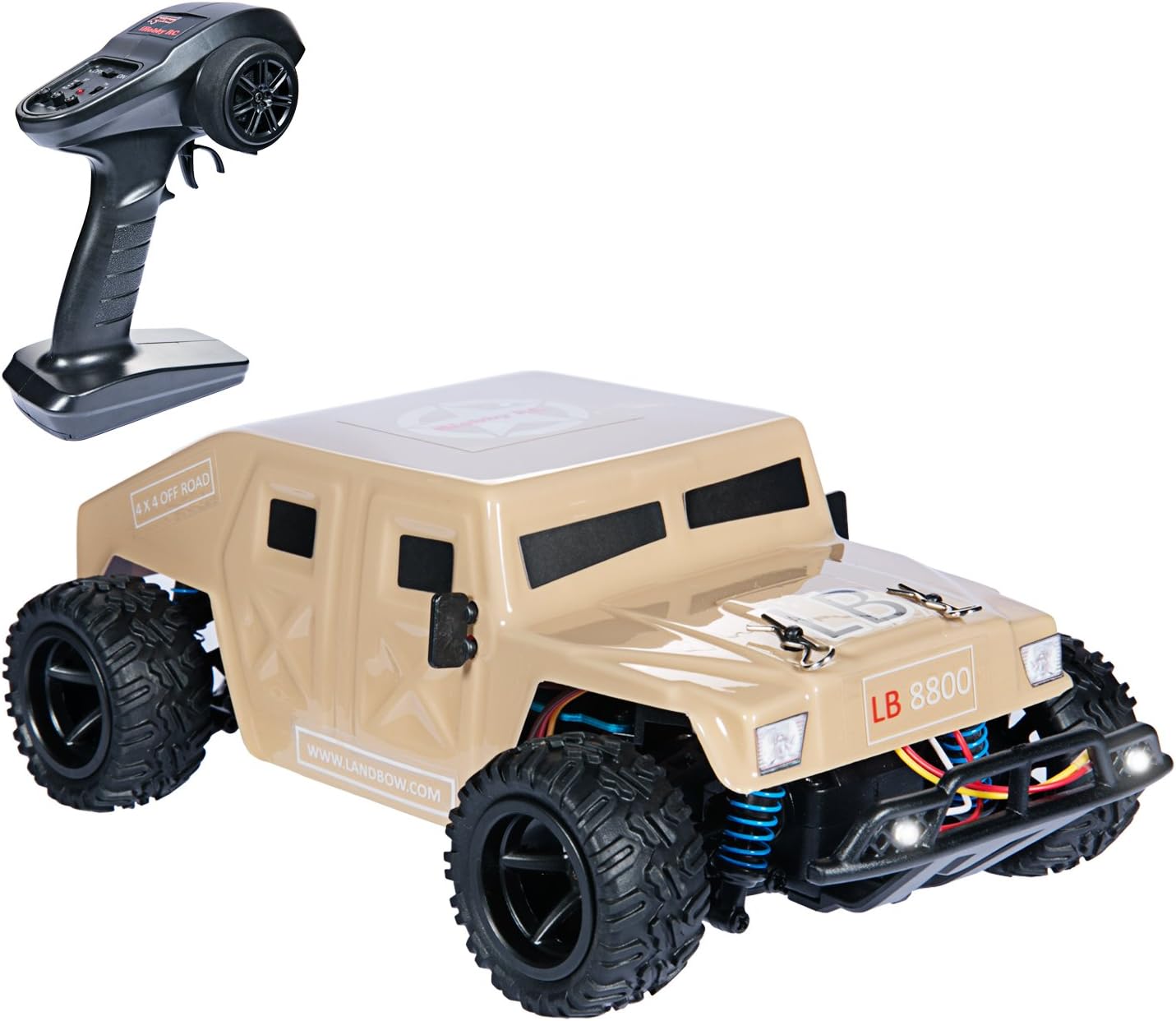 iHobby RC Cars - All Terrain Remote Control Cars, 2.4Ghz 4WD Offroad Remote Control Electric Trucks,RC Monster Truggy 1/24 Scale 20MPH,RC Durable Cars for Kids and Adults,Desert Yellow