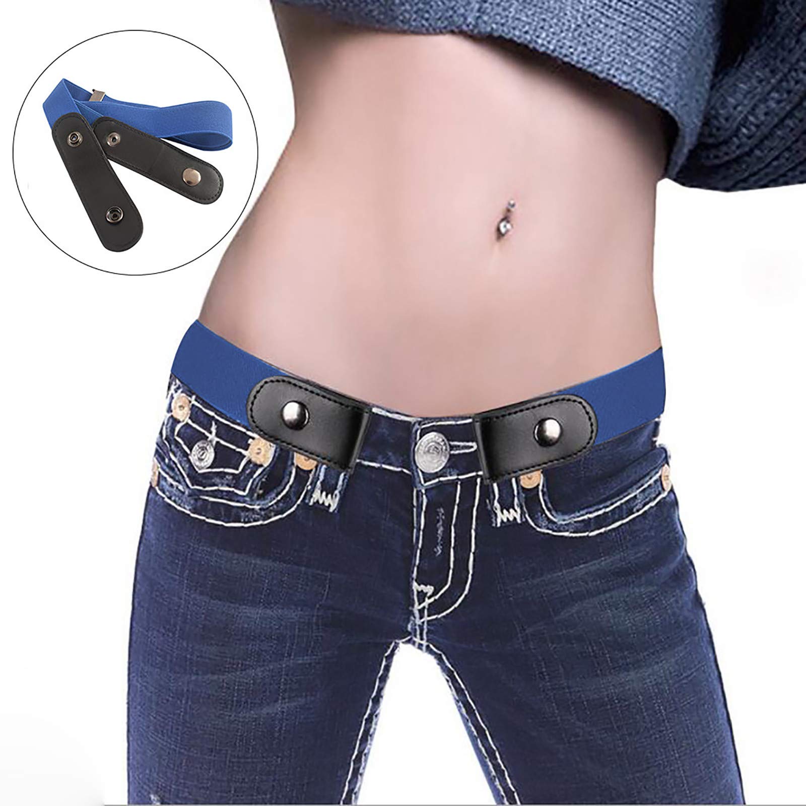 Nocona Men's Embroidered Strap Belt, Size 32, Blue