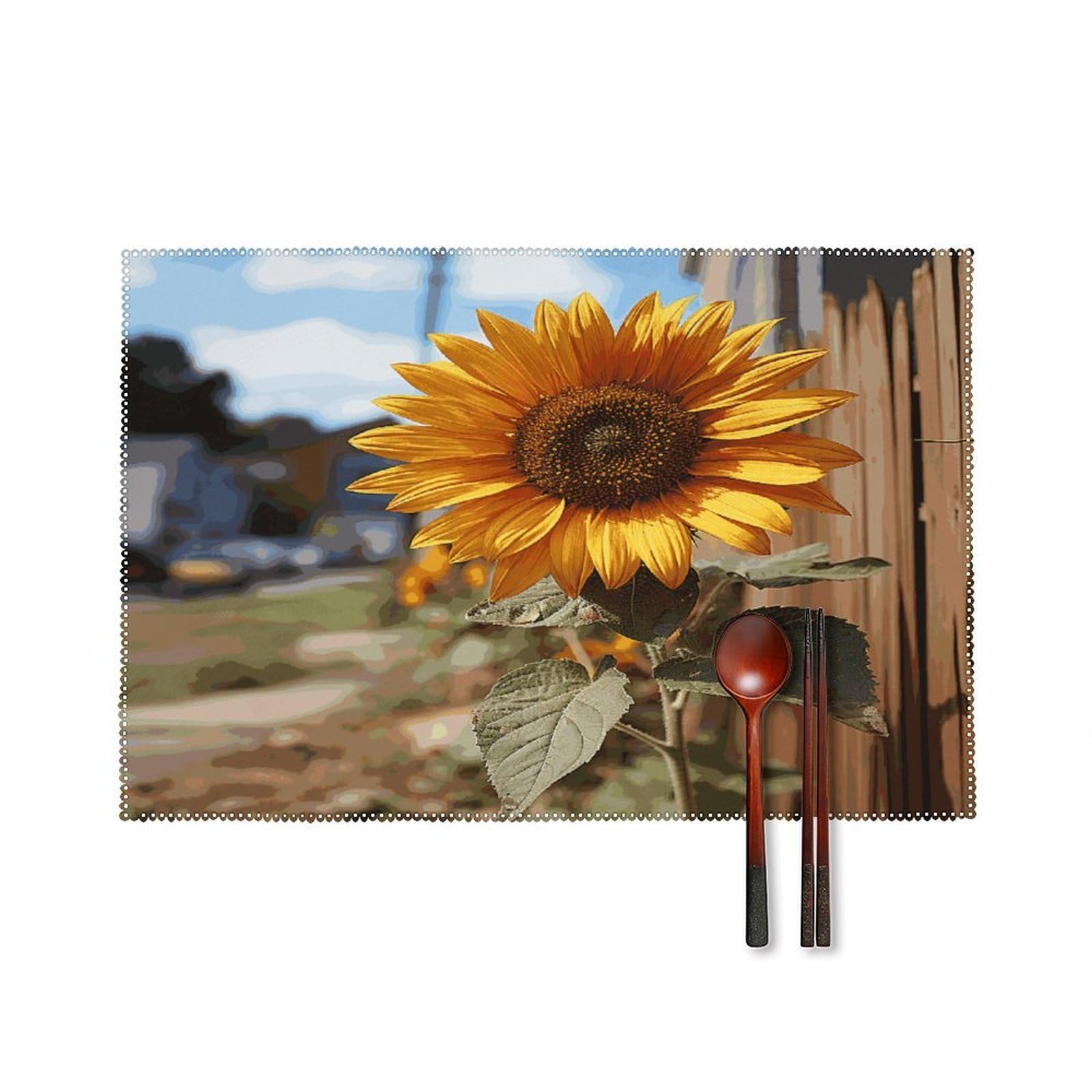 Fodpand Style Farm Sunflower Placemats Set Of 4 Place Mats Table Mats