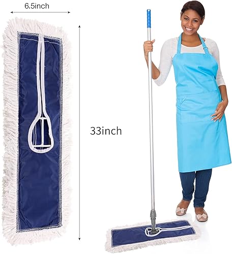 Miniatura 2 de 6 piezas de repuesto de fregona de algodón de 36 pulgadas para el suelo limpiador comercial cabezal de fregona lavable cabezal de repuesto para