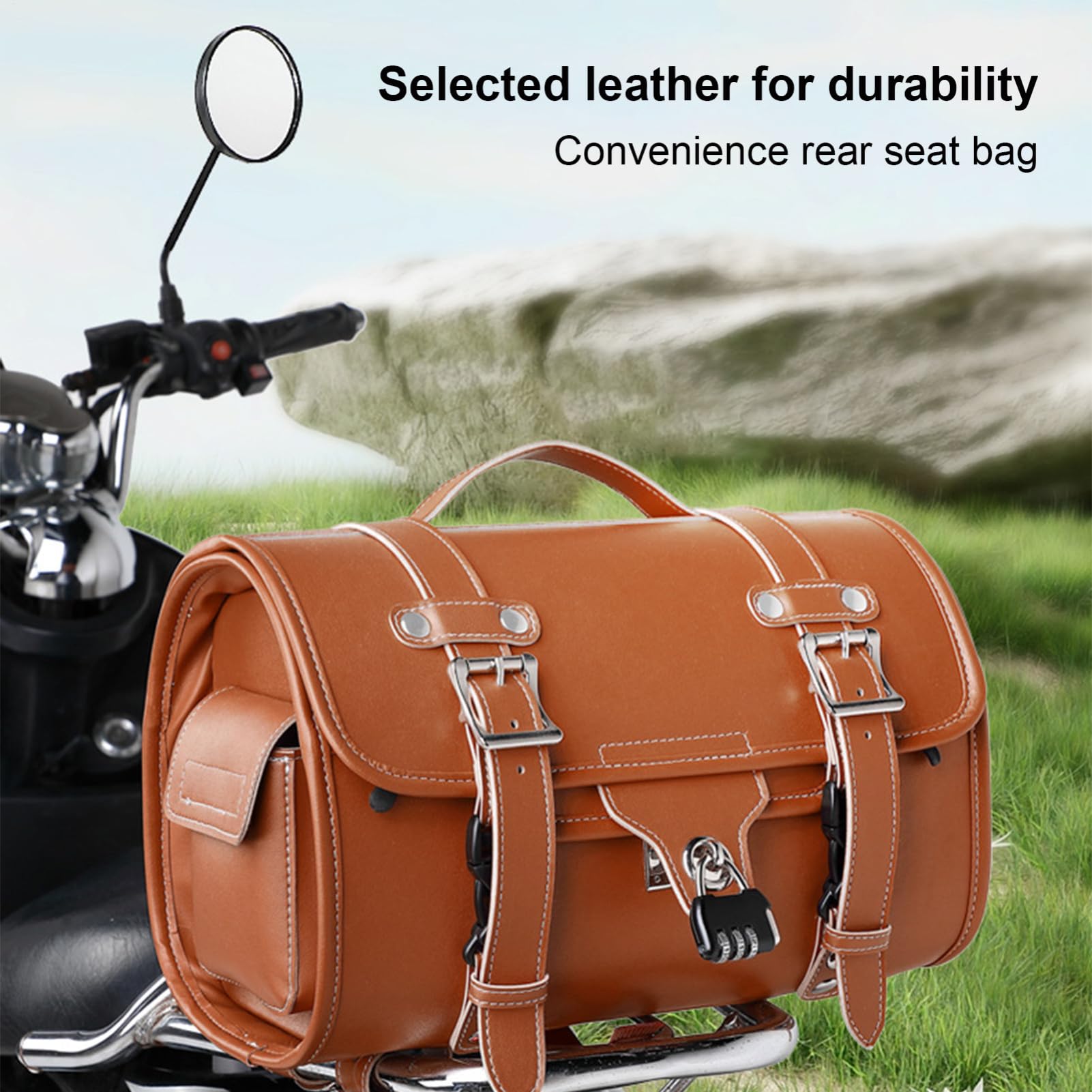 Motorrad Rücksitztasche - Retro Motocross Satteltasche | Multifunktionale Gepäcktaschen, Getriebetaschen, Schwanz für die meisten Motorräder
