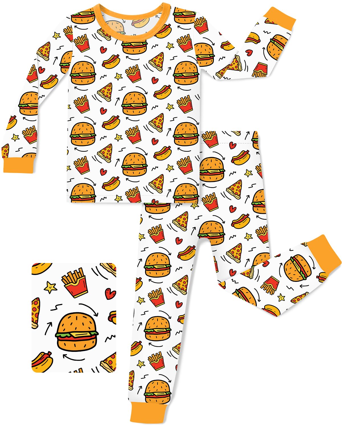 babee Reshinee Bamboo Viscose Toddler Pajamas Boys Girls Baby 12M-8Y Pjs Sets Kids 2pcs Snug fit Long-Sleeve Sleepwear