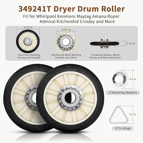 Miniatura 3 de 4392065 Kit de reparación de secadora y kit de elementos calefactores para secadora 279838