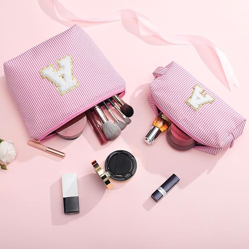 Miniatura 7 de YOOLIFE Regalos de Navidad para niñas adolescentes, bolsa de maquillaje con inicial, bolsa de maquillaje de viaje para cosméticos, 9, 10, 11, 12,